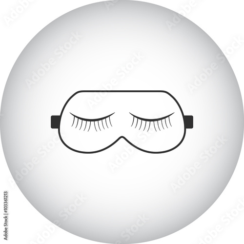 Blindfold simple icon on colorful background