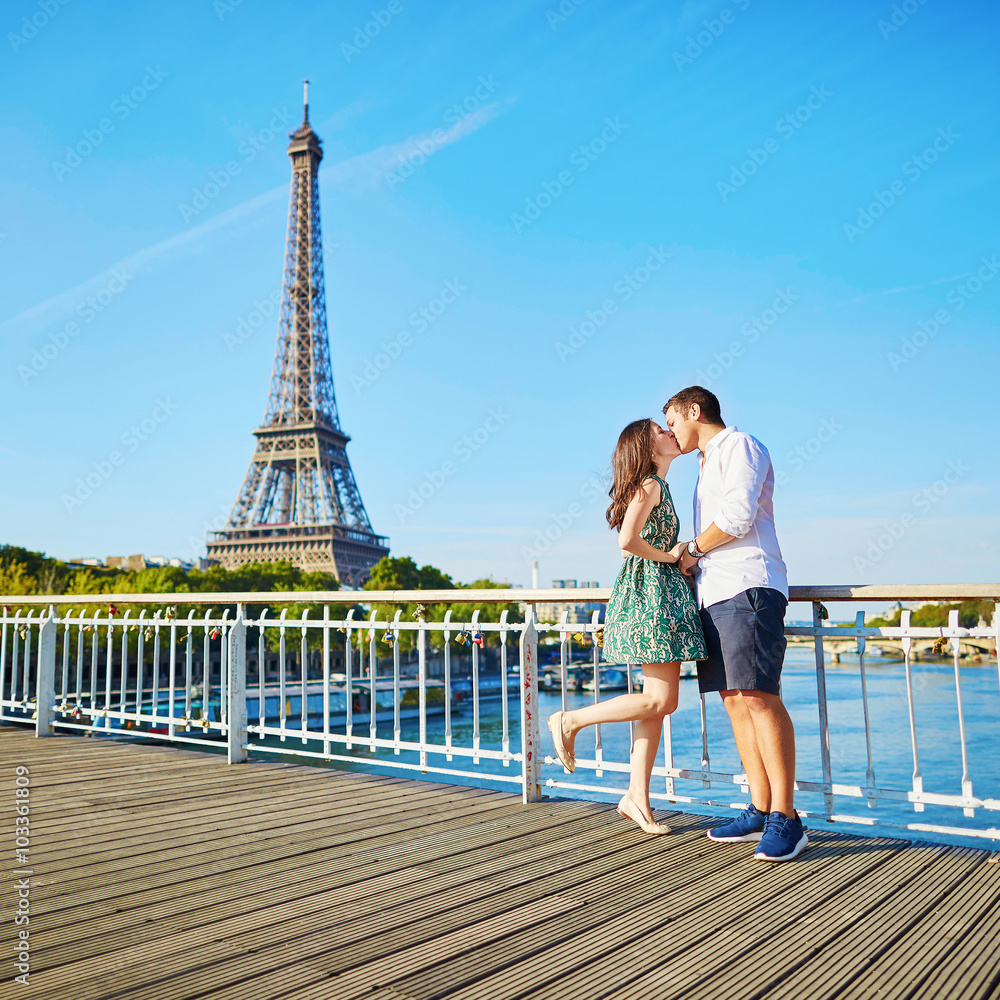 Young romantic couple in Paris