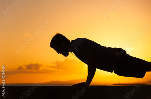 Man doing pushups.  © kieferpix