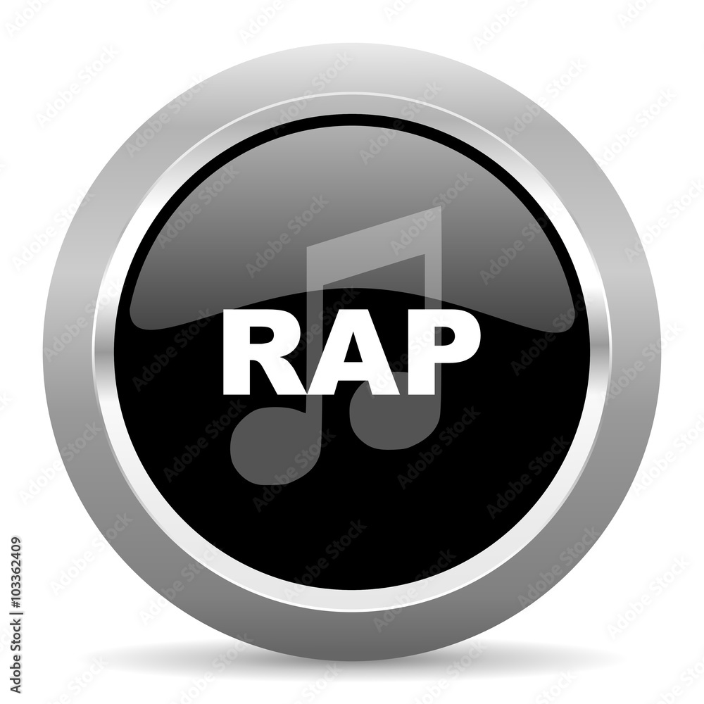 rap music black metallic chrome web circle glossy icon rap music black metallic chrome web circle glossy icon