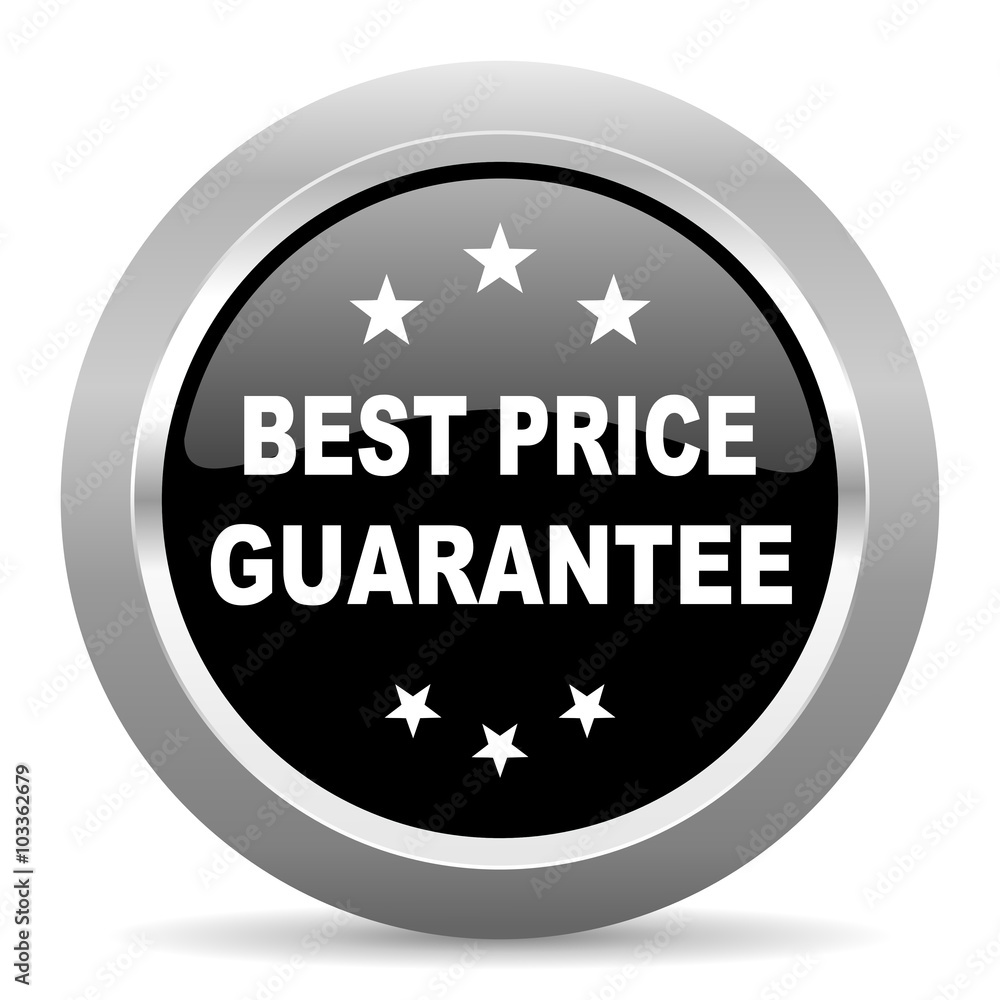 best price guarantee black metallic chrome web circle glossy icon best price guarantee black metallic chrome web circle glossy icon