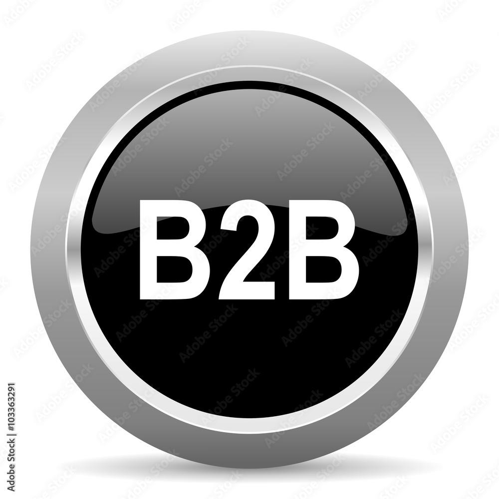 b2b black metallic chrome web circle glossy icon b2b black metallic chrome web circle glossy icon