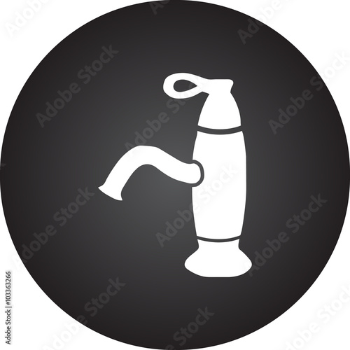 Water tap simple icon on colorful background