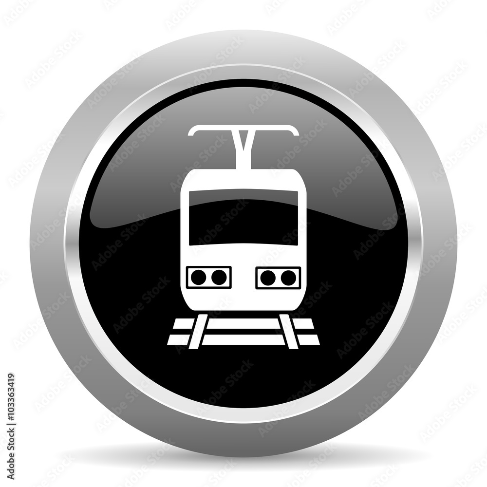 train black metallic chrome web circle glossy icon train black metallic chrome web circle glossy icon