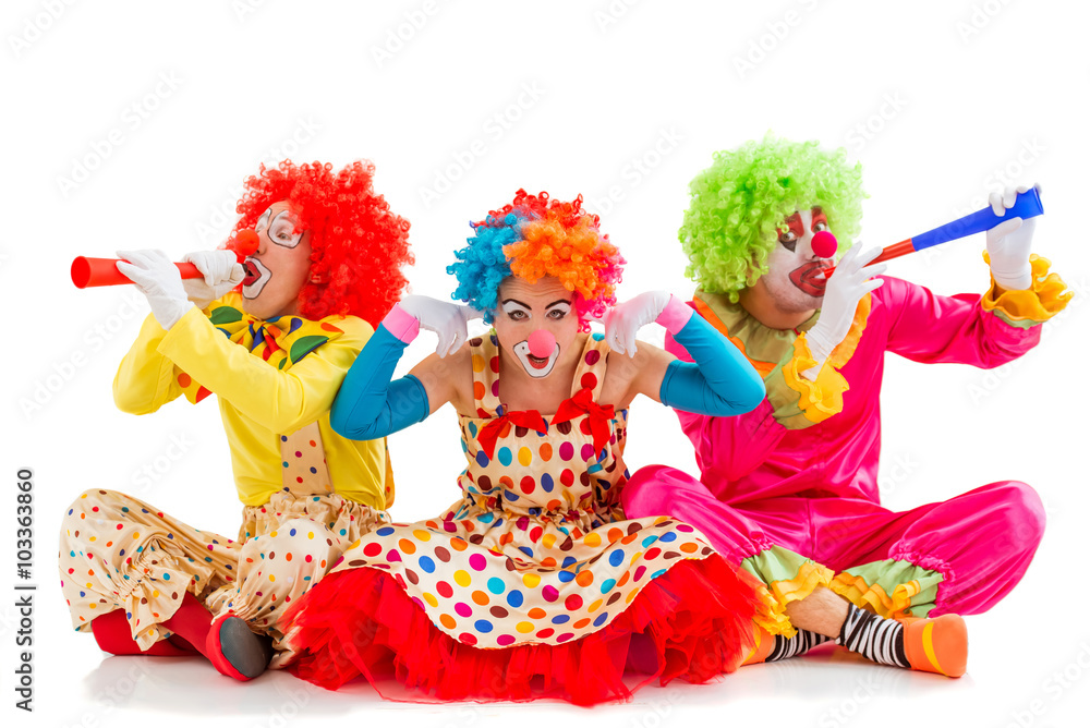 Funny playful clown Funny playful clown