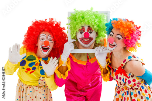 Fotografie, Obraz Funny playful clown
