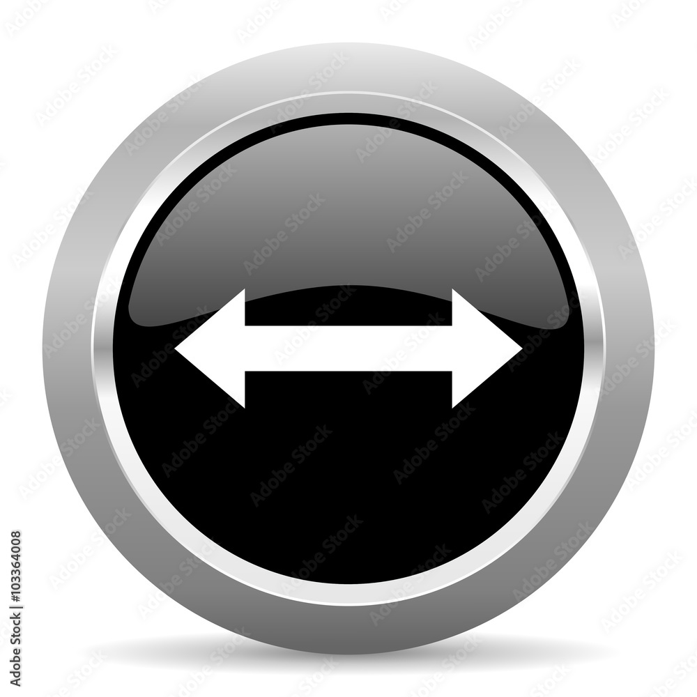 arrow black metallic chrome web circle glossy icon arrow black metallic chrome web circle glossy icon