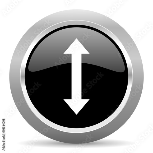 Free Download arrow black metallic chrome web circle glossy icon - GFXLoad