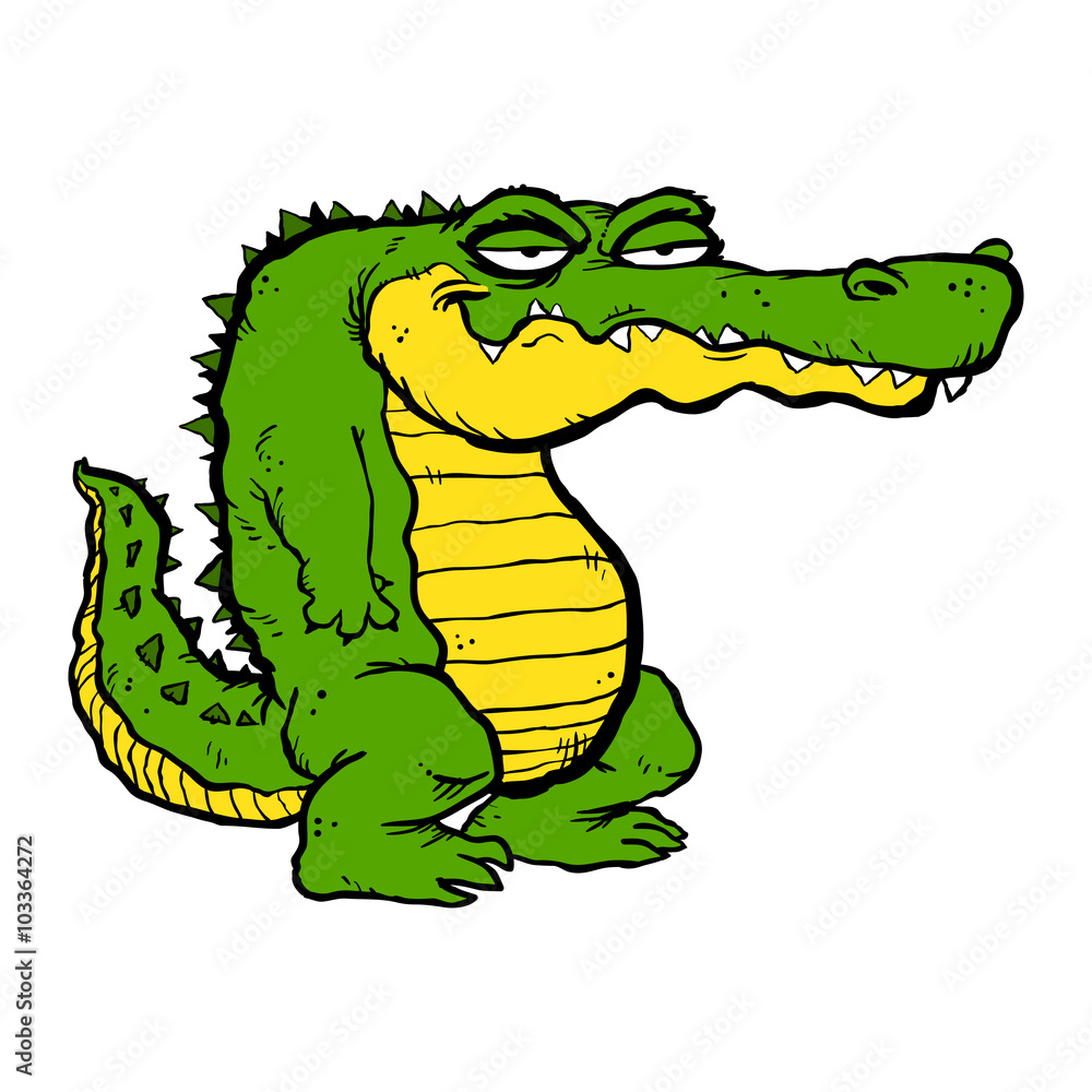 Fototapeta premium Alligator cartoon vector illustration