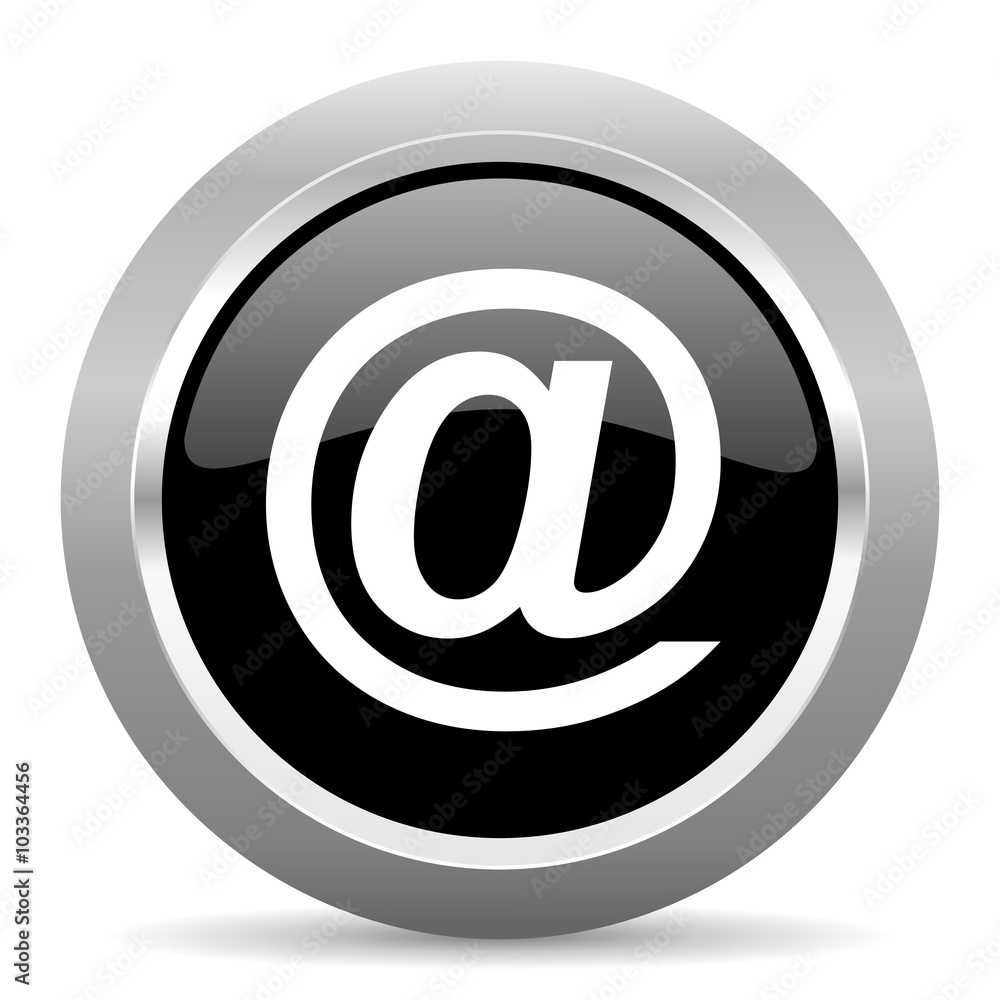 email black metallic chrome web circle glossy icon email black metallic chrome web circle glossy icon