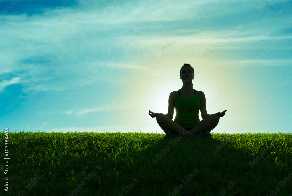 Peaceful Yoga outdoors. Peaceful Yoga outdoors.