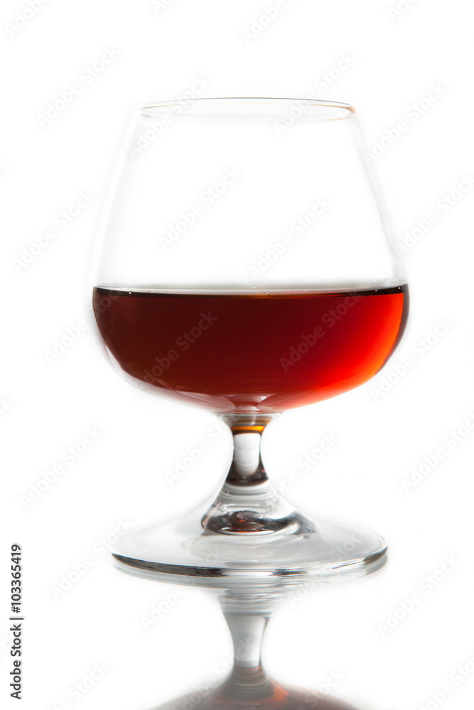 Glass with drink red Glass with drink red