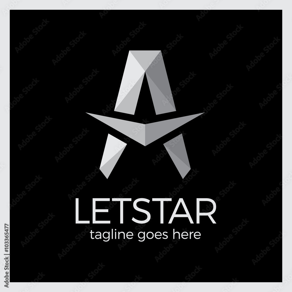 Obraz premium Star Letter A Logo