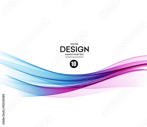 Abstract vector background, blue violet wavy 