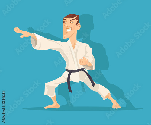 Vector karate flat illustration