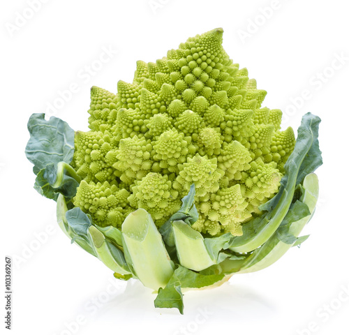 Green Romanesco Cauliflower (or Romanesco broccoli cabbage) on a