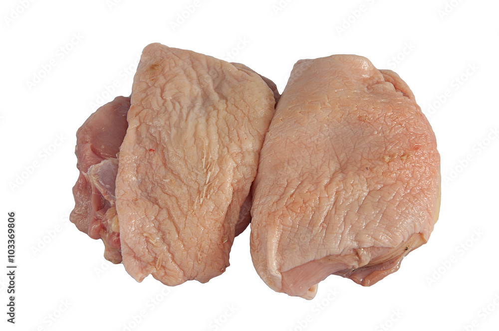 chicken on the white background chicken on the white background