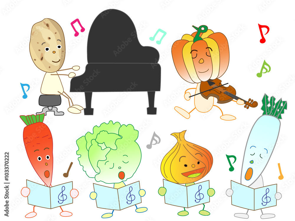 Fototapeta premium 野菜のコンサート