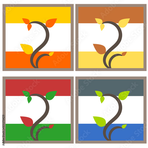 Nature tree symbol illustration