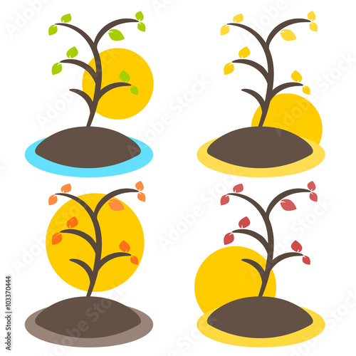 Nature tree symbol illustration