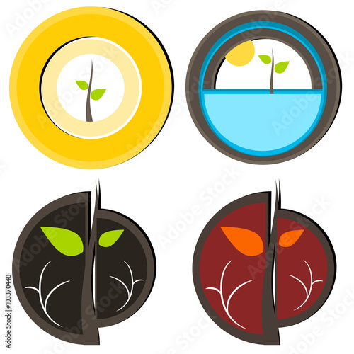 Nature tree symbol illustration