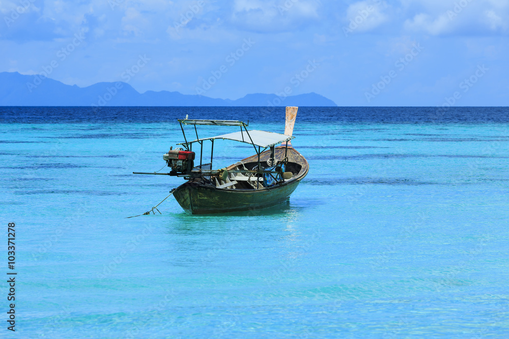 Fototapeta premium A longtail boat in Thailand