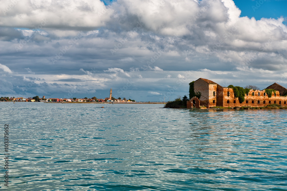 Little island in the Lagoon of Venice, Italy