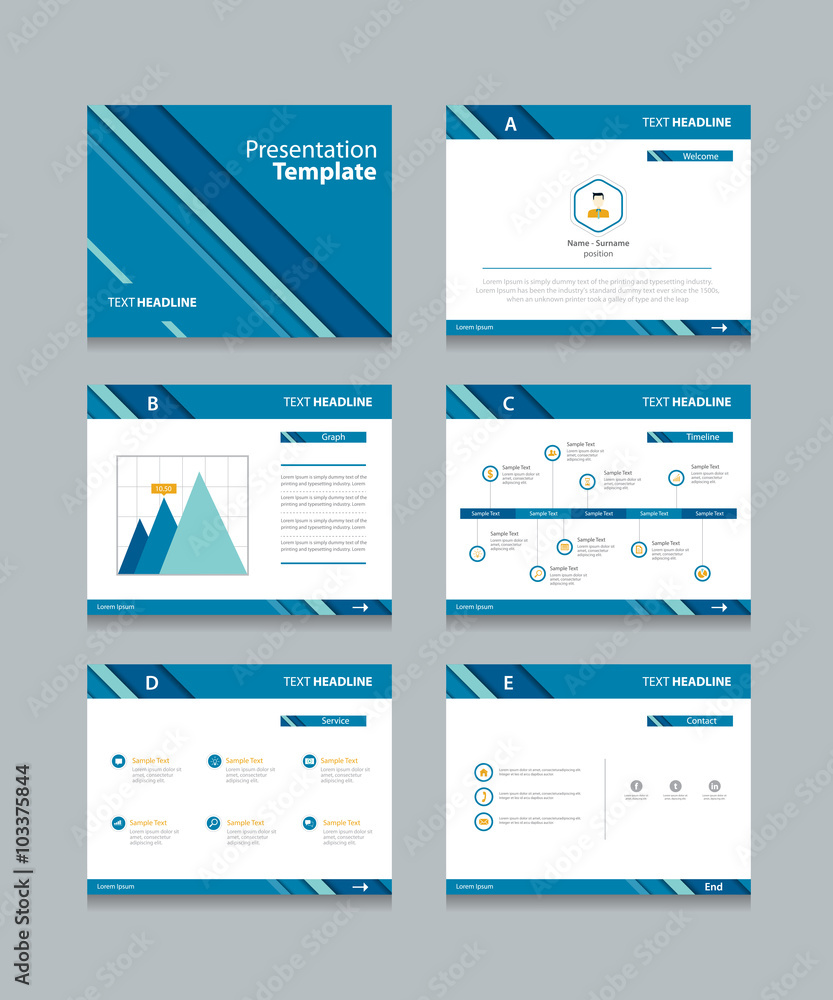 business presentation template set.powerpoint template design backgrounds