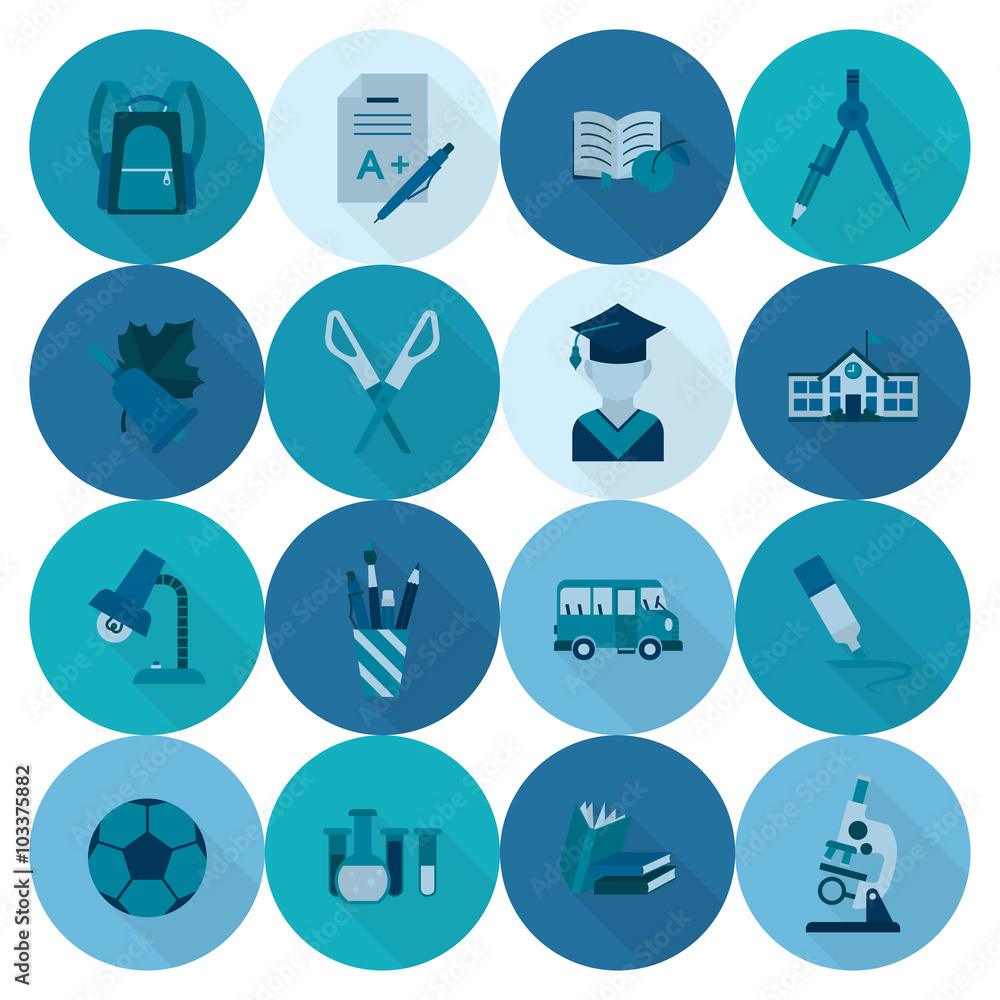 Fototapeta premium School and Education Icons