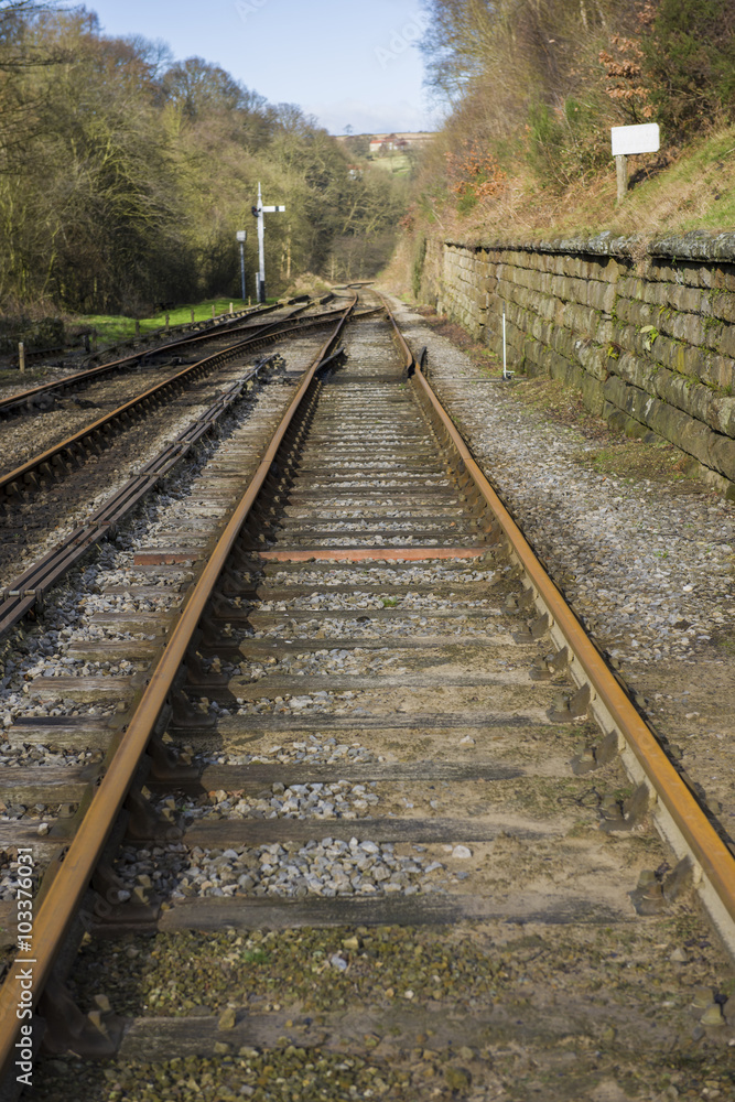 Obraz premium View down an old railwway track