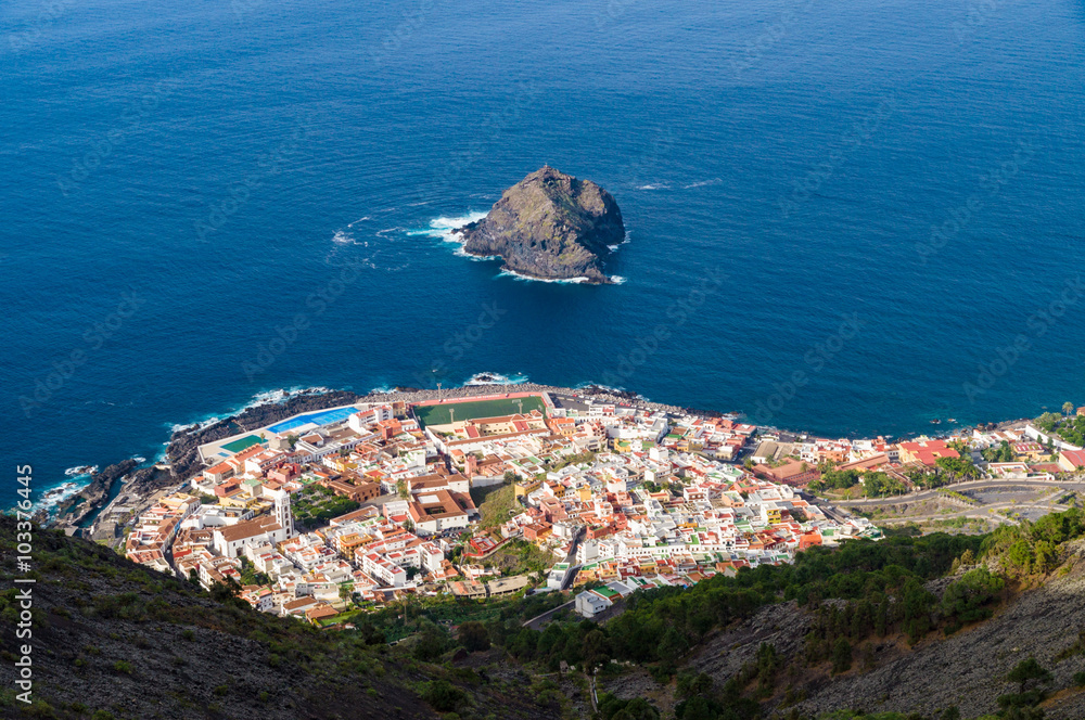 Aerial view of Garachico town, Tenerife