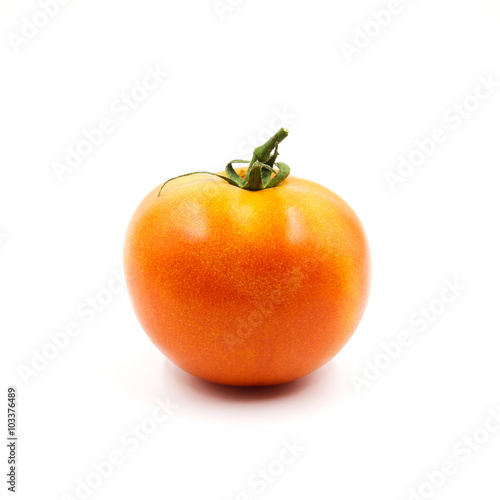 fresh red tomato isolated on white background