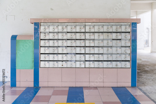 Old rusty letter boxes or mail boxes