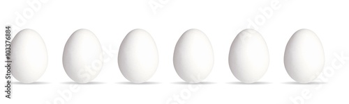 Ei Eier Ostereier Hühnereier Reihe - weiß Schatten Verlauf Vektor Überschrift Hintergrund Platzhalter für Buchstaben