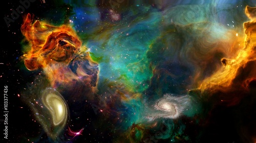 Deep Space Painting Elements of this image furnished by NASA 