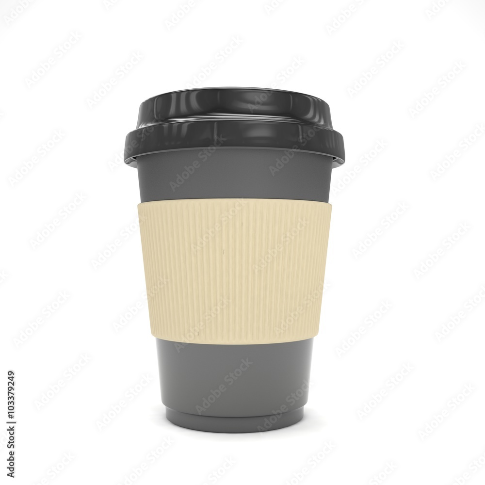 Coffee to go on white Coffee to go on white