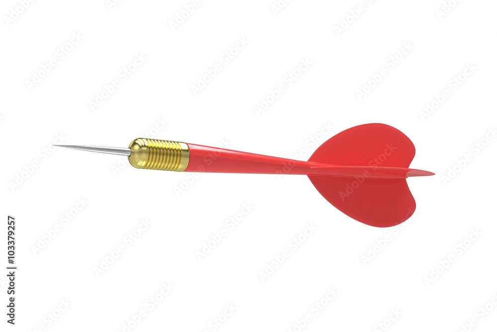 red dart isolated on white red dart isolated on white