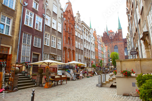 Colorful Cityscape of Gdansk in Poland