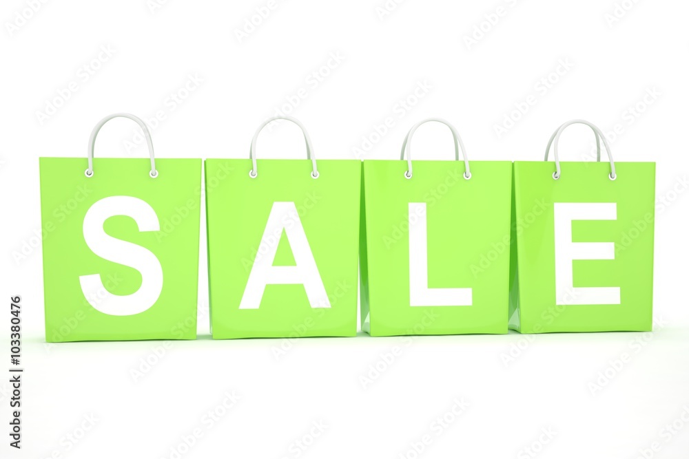 sale written on shopping bag