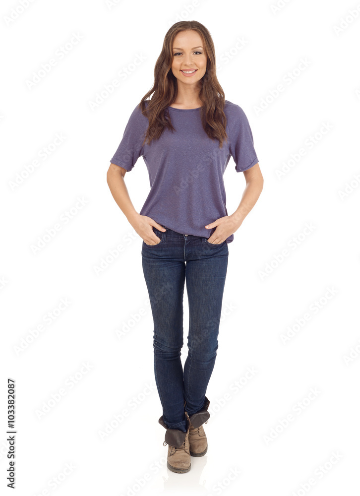 Teenager girl looking at camera Teenager girl looking at camera
