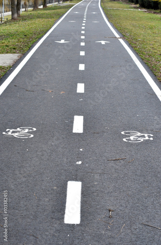 Bicycle road sign  bike lane