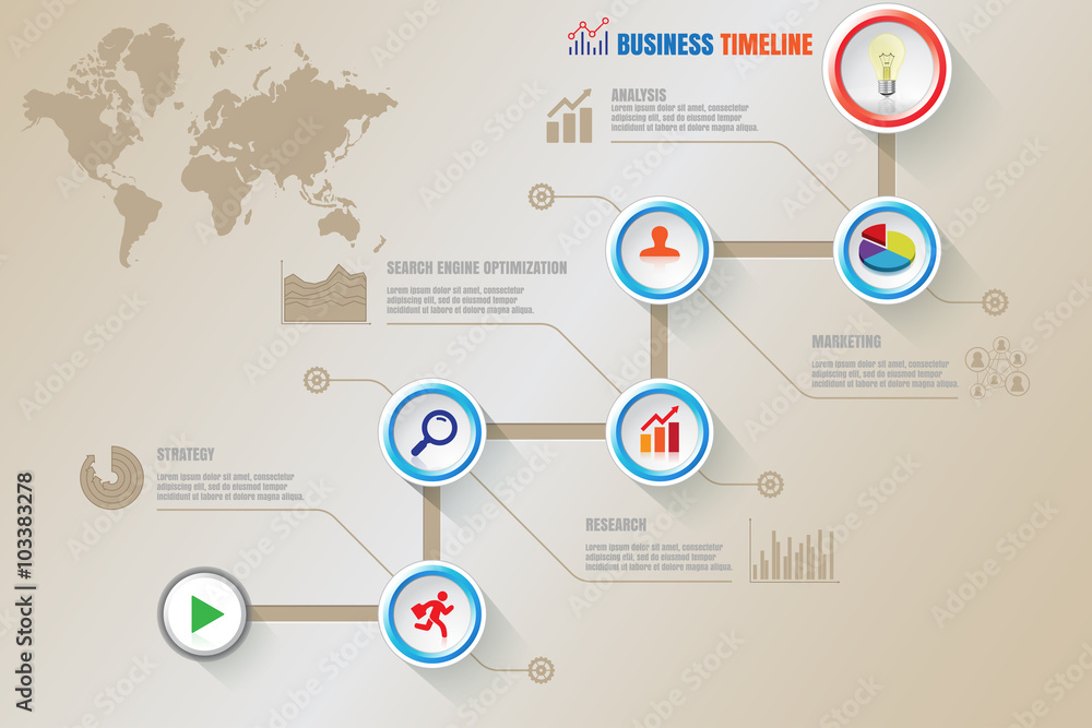 Design template: Creative business timeline, Vector Illustration Design template: Creative business timeline, Vector Illustration