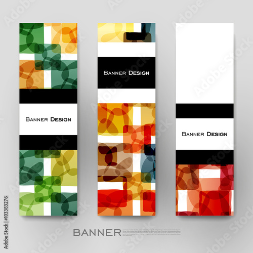 Beautiful banner vector template with abstract background