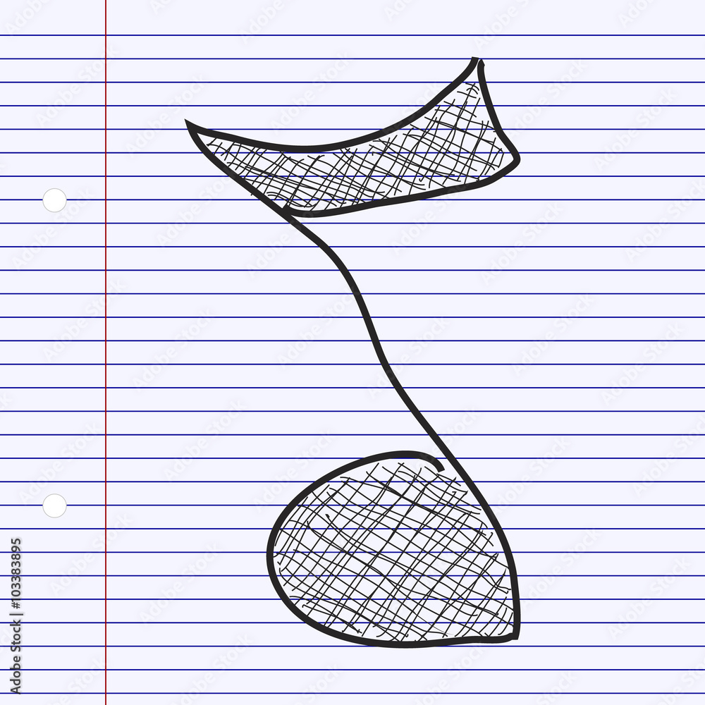 Simple doodle of a music note