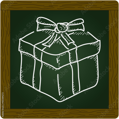 Simple doodle of a present