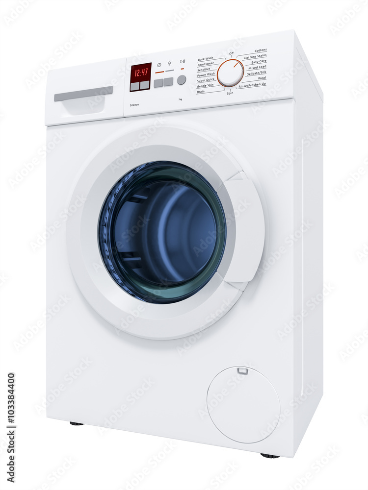 typical washing machine isolated