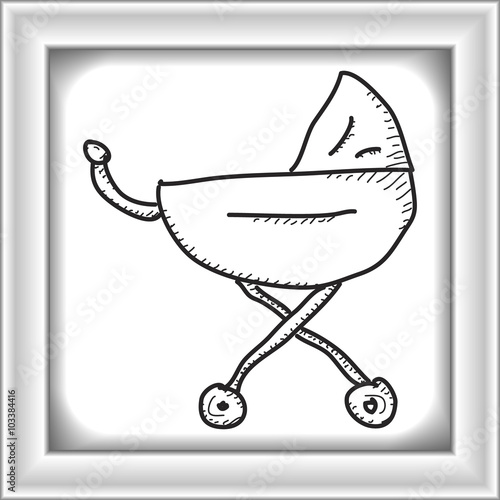 Simple doodle of a pram