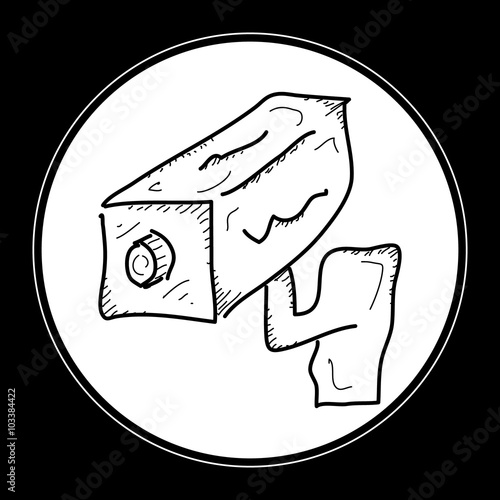 Simple doodle of a security camera