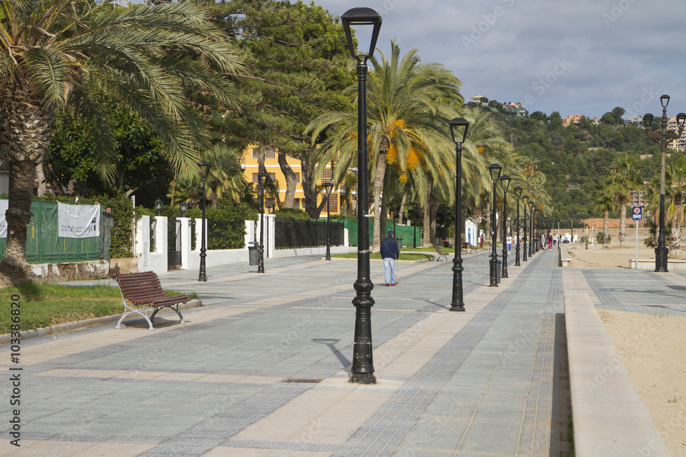 Fototapeta premium Strandpromenad i Benicassim