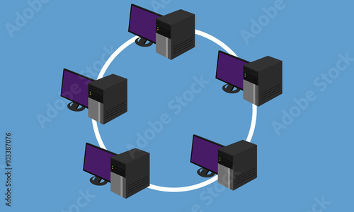 ring network topology LAN design networking hardware connected